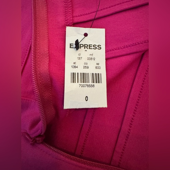 Express Pink Pencil Skirt Bodycon Knee Length Small - Picture 8 of 9
